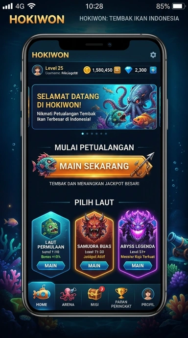 Layar utama hokiwon — antarmuka bersih setelah instalasi